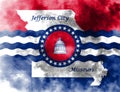 Jefferson City city smoke flag, Missouri State, United States Of Royalty Free Stock Photo