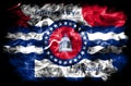 Jefferson City city smoke flag, Missouri State, United States Of America Royalty Free Stock Photo
