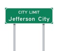 Jefferson City City Limit road sign
