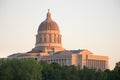 Jefferson City Missouri Capital Building Downtown Sunset Architecture Royalty Free Stock Photo