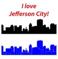 Jefferson City, Missouri, city silhouette