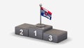 Jefferson City Missouri 3D waving flag illustration on winner podium.