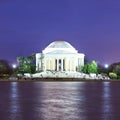 The Jefferson Memorial at dusk, Washington DC, USA Royalty Free Stock Photo