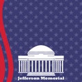 jefferson memorial. Vector illustration decorative design