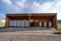 Jeffrey City, Wyoming - August 5, 2021: Post office mail boxes for the few remaining residents of the former boomtown Royalty Free Stock Photo