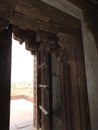 Jehangir Mahal, details and elements of Orchha Fort, Hindu religion, ancient architecture, Orchha, Madhya Pradesh, India