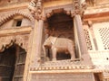 Jehangir Mahal, details and elements of Orchha Fort, Hindu religion, ancient architecture, Orchha, Madhya Pradesh, India