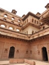 The Jehangir Mahal, Orchha Fort, Religia Hinduism, ancient architecture, Orchha, Madhya Pradesh, India Royalty Free Stock Photo