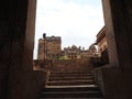 The Jehangir Mahal, Orchha Fort, Religia Hinduism, ancient architecture, Orchha, Madhya Pradesh, India Royalty Free Stock Photo