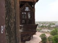 The Jehangir Mahal, Orchha Fort, Religia Hinduism, ancient architecture, Orchha, Madhya Pradesh, India Royalty Free Stock Photo