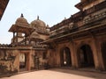 The Jehangir Mahal, Orchha Fort, Religia Hinduism, ancient architecture, Orchha, Madhya Pradesh, India Royalty Free Stock Photo