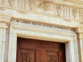 Jehova name on the church San Michele in Montelapiano in Abruzzo Royalty Free Stock Photo