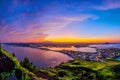 Jeju city skyline and twilight,Jeju island ,South Korea