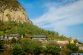 Jeju Island, KOREA - NOVEMBER 12: The tourist visited Sanbanggulsa temple that located on Sanbangsan Mountain. On the way to