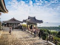 Jeju Island, KOREA - NOVEMBER 12: The tourist visited Sanbanggulsa temple that located on Sanbangsan Mountain. On the way to