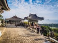 Jeju Island, KOREA - NOVEMBER 12: The tourist visited Sanbanggulsa temple that located on Sanbangsan Mountain. On the way to