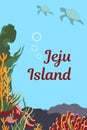 Jeju Island poster Royalty Free Stock Photo