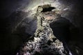 JEJU ISLAND, SOUTH KOREA- OCTOBER 14, 2019: Lava column in Manjanggul cave in Jeju Island, South Korea. UNESCO World natural Royalty Free Stock Photo