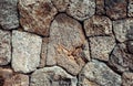 Jeju island traditional fence made out of volcanic stones Royalty Free Stock Photo