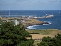 Jeju Island View from top of Seongsan Ilchulbong Sunrise Peak Royalty Free Stock Photo