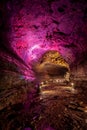 Lava column in Manjanggul cave in Jeju island, Korea. Manjanggul is one of the finest lava tunnels in the world. Royalty Free Stock Photo