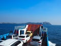 Jeju, Udo, South korea, 2015. View on the back of the ferry Royalty Free Stock Photo