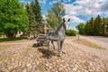 Sculpture `Horse with a carriage`