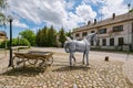 Sculpture `Horse with a carriage`