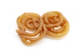 Jelebi or Jilbi sweet design isolate on white Royalty Free Stock Photo