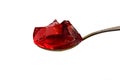 Jell delicacy on spoon Royalty Free Stock Photo