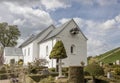 White church in Jelling, Denmark Royalty Free Stock Photo