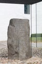 Jelling stones in their glass casing, Denmark