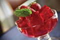 Jello red bowl Royalty Free Stock Photo