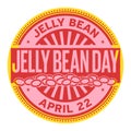 Jelly Bean Day stamp Royalty Free Stock Photo