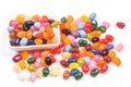 Jelly bean sweets in a rectangular bowl Royalty Free Stock Photo