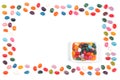 Jelly bean sweets in a rectangular bowl Royalty Free Stock Photo