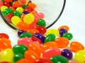 Colorful Jellybeans Falling From A Vase Royalty Free Stock Photo