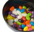 Jelly Beans in Black Bowl Royalty Free Stock Photo