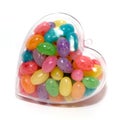 Jelly Beans Filled Heart Royalty Free Stock Photo