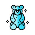 jelly bear candy gummy color icon vector illustration