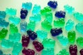 colorful jelly bears on a white background. close-up. Royalty Free Stock Photo