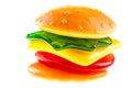 Jelly burger isolated Royalty Free Stock Photo