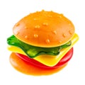 Jelly burger on white Royalty Free Stock Photo