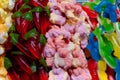 Jelly candies in La Boqueria market at Barcelona