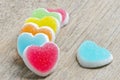 Jelly candy with heart sign