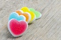 Jelly candy with heart sign