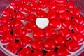 Jelly candy. Red and pink candy hearts background. Valentines day, love concept. Royalty Free Stock Photo