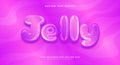 Jelly Chrome Style 3d editable text effect template Royalty Free Stock Photo