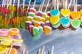 Jelly colorful for sale in sweet dessert shop Royalty Free Stock Photo