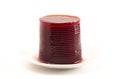 Jelly Cranberry Sauce From a Can Royalty Free Stock Photo
